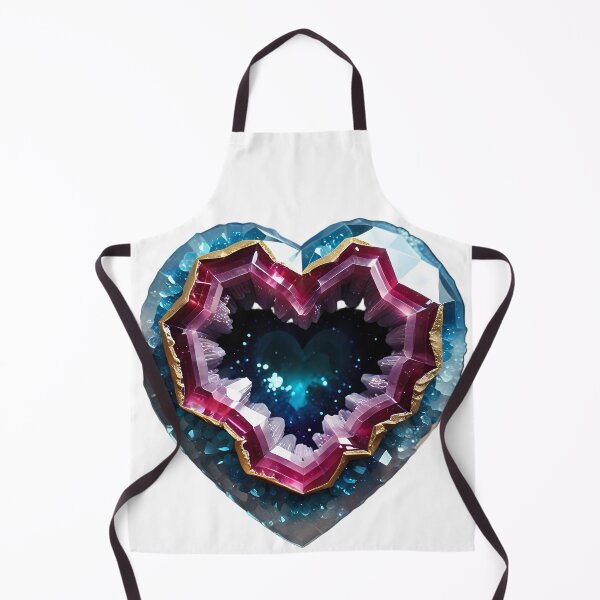 Item preview, Heart-shaped geode with cosmic aura designed and sold by Mianku | Für das Leben.