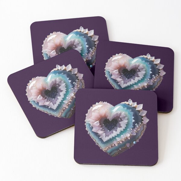 Item preview, Geode heart decorated with crystals designed and sold by Mianku | Für das Leben.