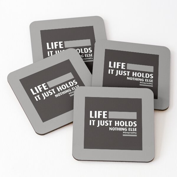 Item preview, Life. It Just Holds. Nothing Else Black on Gray designed and sold by Wiggly Lines.