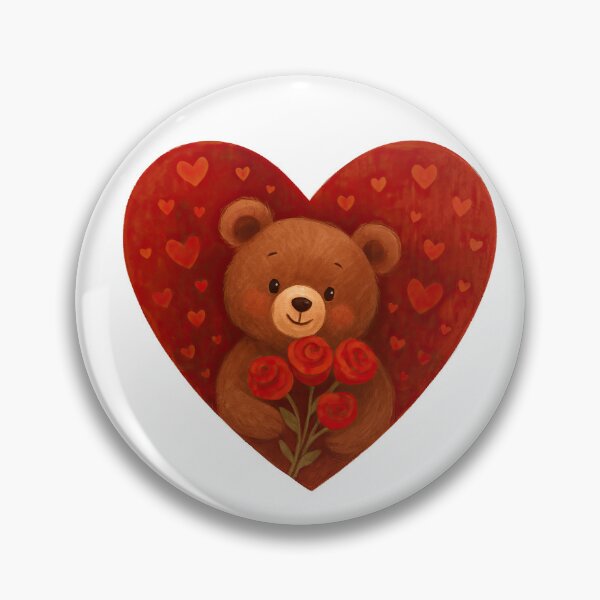 Item preview, Teddy Bear Heart – Romantic “For You” Illustration | Cute Love Gift Design designed and sold by elgreko.