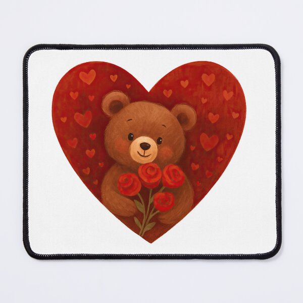Item preview, Teddy Bear Heart – Romantic “For You” Illustration | Cute Love Gift Design designed and sold by elgreko.