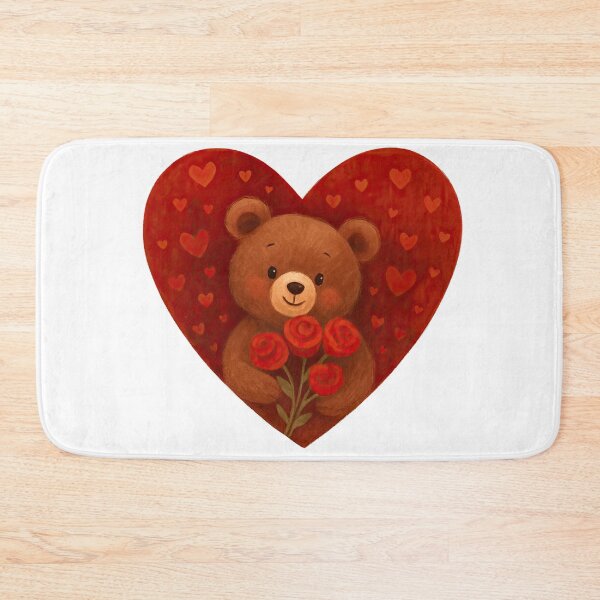 Item preview, Teddy Bear Heart – Romantic “For You” Illustration | Cute Love Gift Design designed and sold by elgreko.