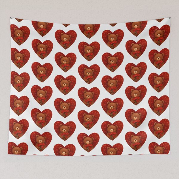 Item preview, Teddy Bear Heart – Romantic “For You” Illustration | Cute Love Gift Design designed and sold by elgreko.