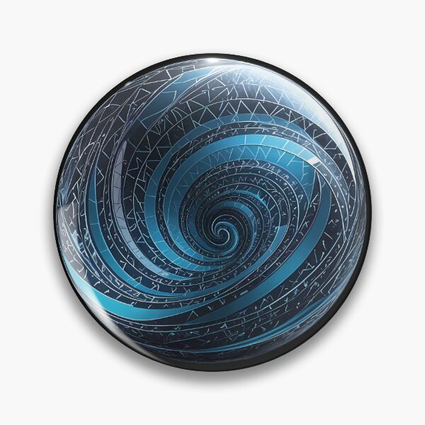 Item preview, Geometric spiral in a blue sphere designed and sold by Mianku | Für das Leben.