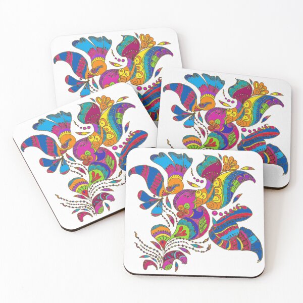 Item preview, Odisha Folk Floral Zentangle Art designed and sold by InkWhimsy Artworks.