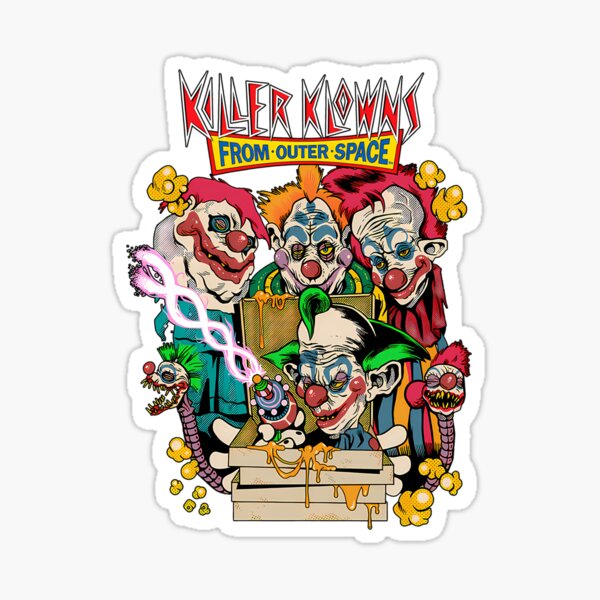 Retro 90S Killer Klowns Sticker