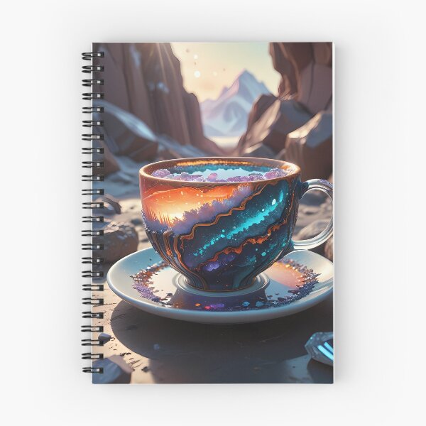 Item preview, Cosmic teacup in a rocky landscape designed and sold by Mianku | Für das Leben.