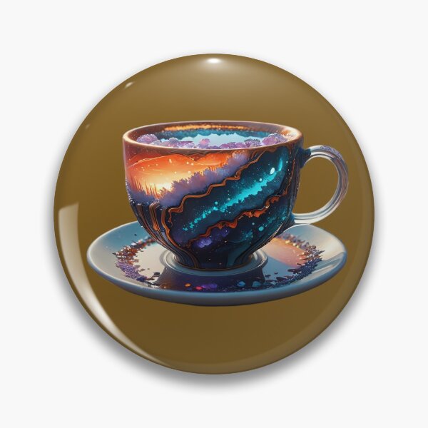 Item preview, Cosmic teacup in a rocky landscape designed and sold by Mianku | Für das Leben.