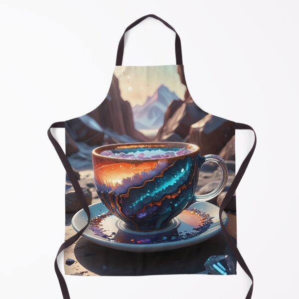 Item preview, Cosmic teacup in a rocky landscape designed and sold by Mianku | Für das Leben.