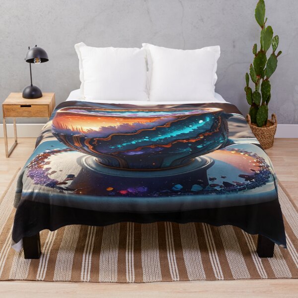 Item preview, Cosmic teacup in a rocky landscape designed and sold by Mianku | Für das Leben.