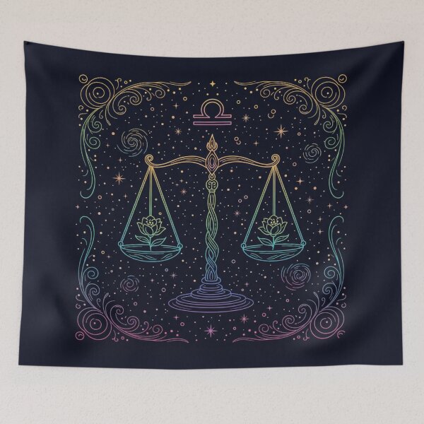 Item preview, Libra Zodiac Sign Art – Libra Scales Illustration designed and sold by Live_With_Suzy.