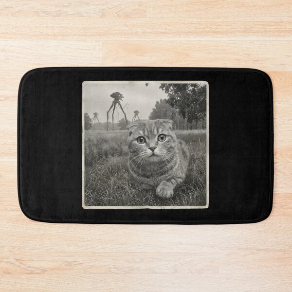 Item preview, SPOOKED CUTE CAT HIDING FROM BROACHING ALIENS alien invasion science fiction sci fi cat lover kitten parent cat owner designed and sold by Jt41.