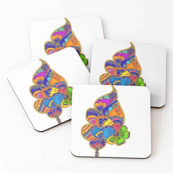 Item preview, Odisha Inspired Folk Floral Art designed and sold by InkWhimsy Artworks.