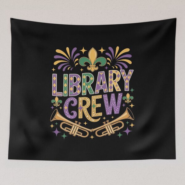 Item preview, Library Crew Mardi Gras Librarian Matching Party Girls designed and sold by repconomArt.