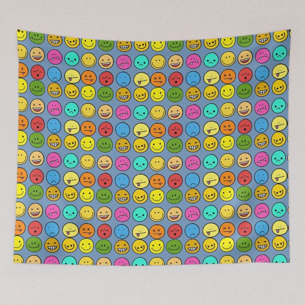Item preview, Cute Colorful Emoji Faces – Fun Expression Sticker Style Art designed and sold by Rangmanch.