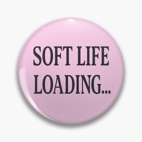 Item preview, Soft Life Loading Aesthetic Quote, Pastel Gradient Minimalist Typography Design designed and sold by JayInspires.