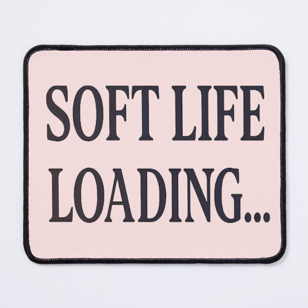 Item preview, Soft Life Loading Aesthetic Quote, Pastel Gradient Minimalist Typography Design designed and sold by JayInspires.