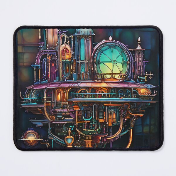 Item preview, Floating steampunk city with futuristic elements designed and sold by Mianku | Für das Leben.