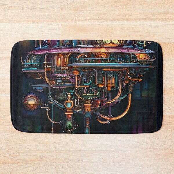 Item preview, Floating steampunk city with futuristic elements designed and sold by Mianku | Für das Leben.