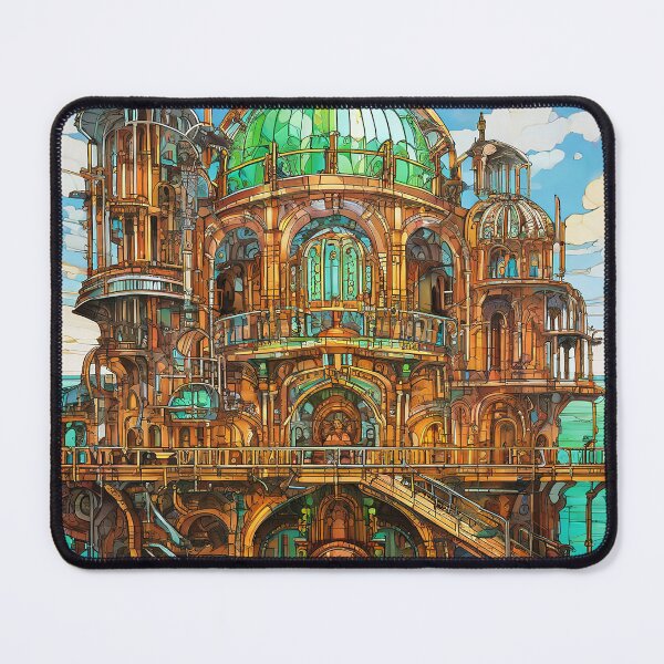 Item preview, Steampunk architecture on the water building designed and sold by Mianku | Für das Leben.