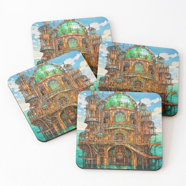 Item preview, Steampunk architecture on the water building designed and sold by Mianku | Für das Leben.
