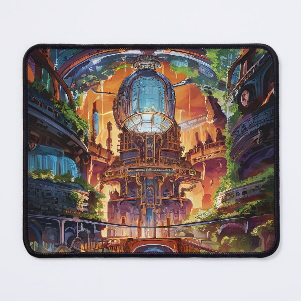 Item preview, Futuristic cityscape with lush vegetation designed and sold by Mianku | Für das Leben.