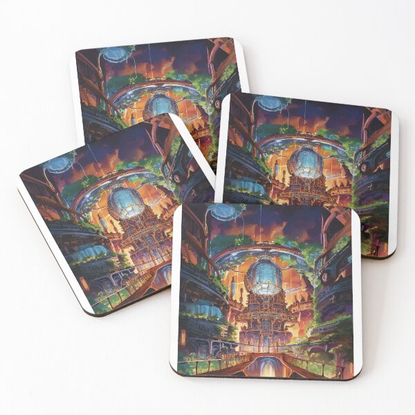 Item preview, Futuristic cityscape with lush vegetation designed and sold by Mianku | Für das Leben.