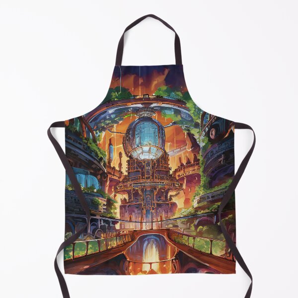 Item preview, Futuristic cityscape with lush vegetation designed and sold by Mianku | Für das Leben.
