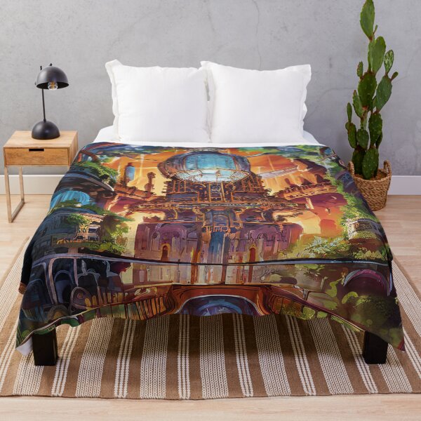 Item preview, Futuristic cityscape with lush vegetation designed and sold by Mianku | Für das Leben.