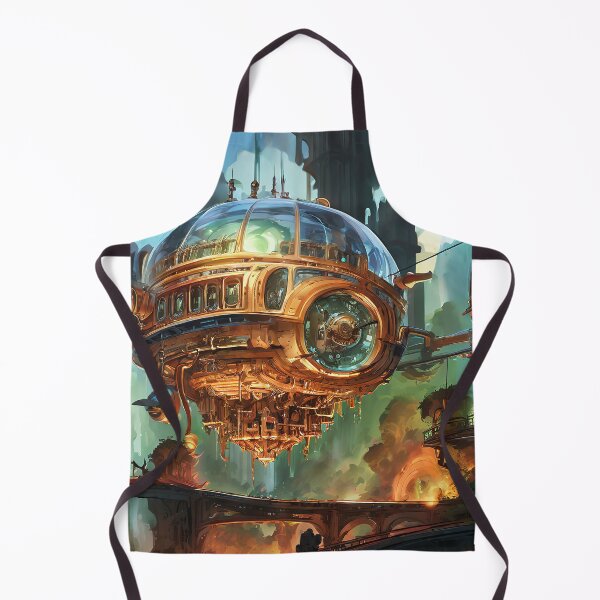 Item preview, Steampunk airship over architectural cityscape designed and sold by Mianku | Für das Leben.