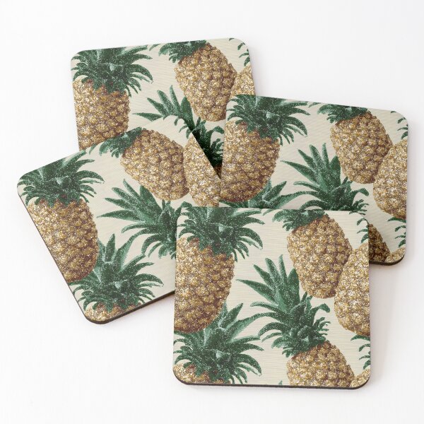 Item preview, Vintage Gold Pineapple Pattern designed and sold by SQSHD-Pineapple.