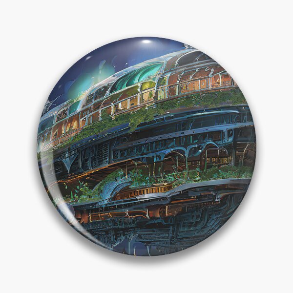 Item preview, A suspended greenhouse above a nighttime metropolis designed and sold by Mianku | Für das Leben.