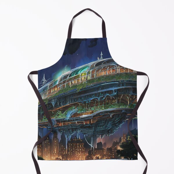 Item preview, A suspended greenhouse above a nighttime metropolis designed and sold by Mianku | Für das Leben.