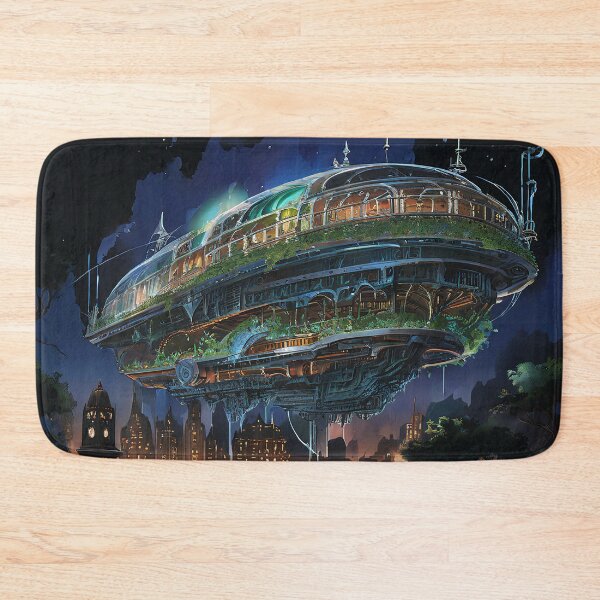 Item preview, A suspended greenhouse above a nighttime metropolis designed and sold by Mianku | Für das Leben.