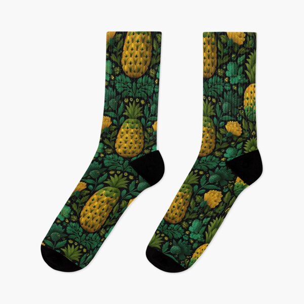 Item preview, Jungle Gold Tropical Pineapple Pattern designed and sold by SQSHD-Pineapple.