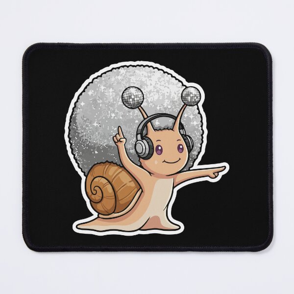 Item preview, Disco Snail - cute afro dancing silver mirror ball disco snail designed and sold by Prtina.