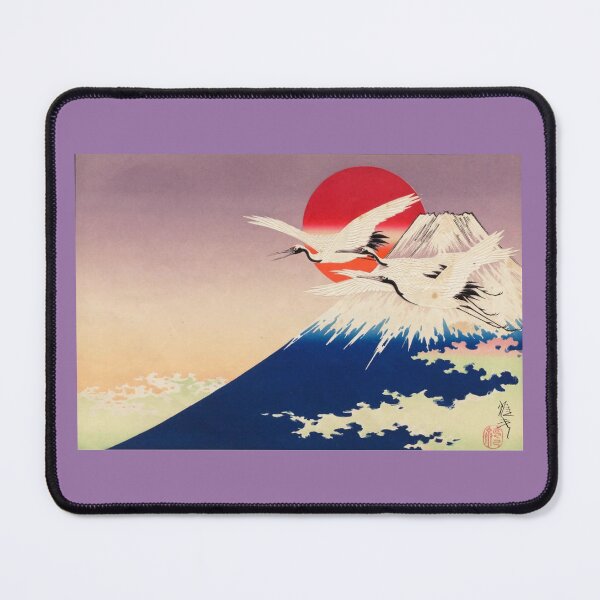 Item preview, Vintage, Japanese flyer, crane and Mt.Fuji, designed and sold by VintageJapan for Japanese woodblock, Ukiyoe, Retro art and more.