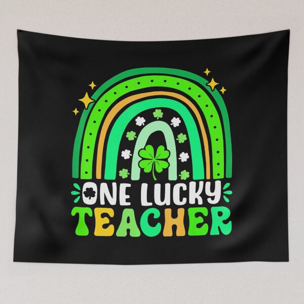 Item preview, One Lucky Teacher Leopard Rainbow St Patricks Day  designed and sold by Rrettgison.