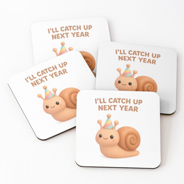 Item preview, Cute Slow But Optimistic Snail Party Hat - I'll Catch Up Next Year | New Year Celebration designed and sold by Moons Studio.