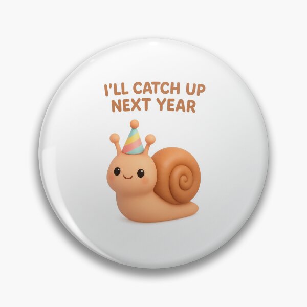 Item preview, Cute Slow But Optimistic Snail Party Hat - I'll Catch Up Next Year | New Year Celebration designed and sold by Moons Studio.