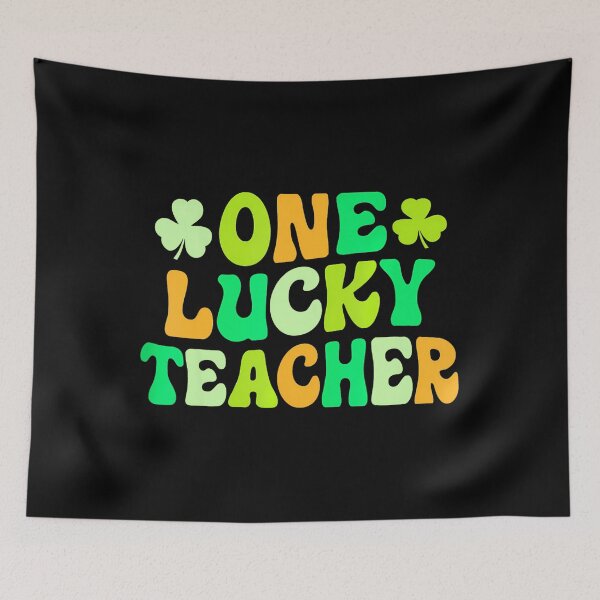 Item preview, One Lucky Teacher Groovy Retro Teacher St Patricks Day designed and sold by Rrettgison.