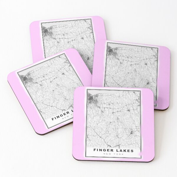 Item preview, Minimalist Finger Lakes Map designed and sold by Tamas Das.