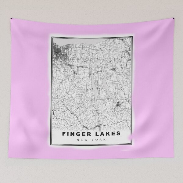 Item preview, Minimalist Finger Lakes Map designed and sold by Tamas Das.