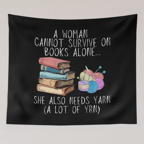 Item preview, Books And Yarn Lover Funny Knitting Crochet designed and sold by JaimeTrudie.