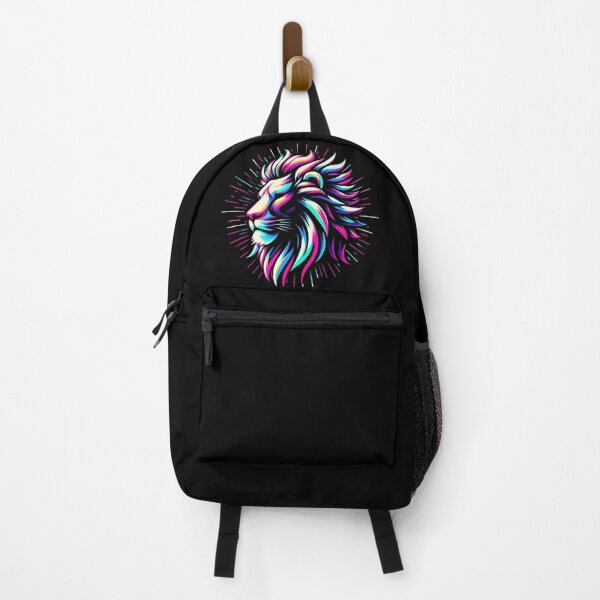 Item preview, Neon Lion Profile – Vibrant Synthwave Lion Art designed and sold by Dogandesighn.