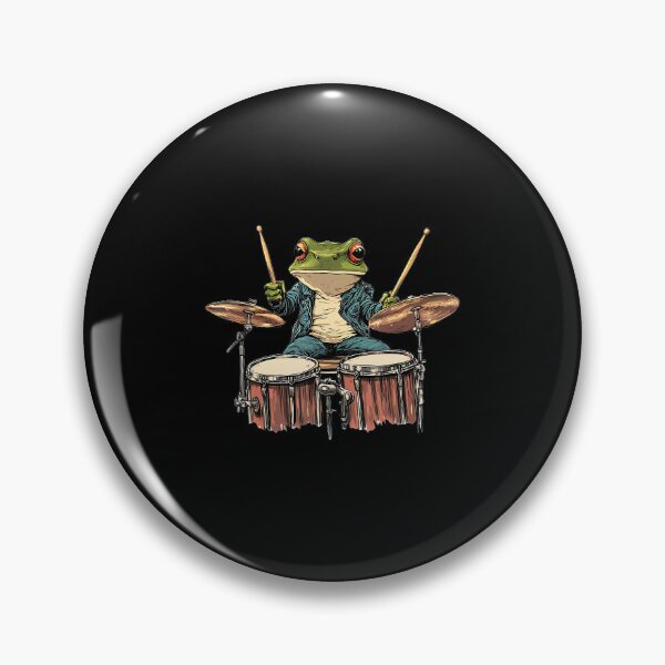 Item preview, Cute Frog Playing Drums Frogs Drummer Music designed and sold by LeanneSandra.
