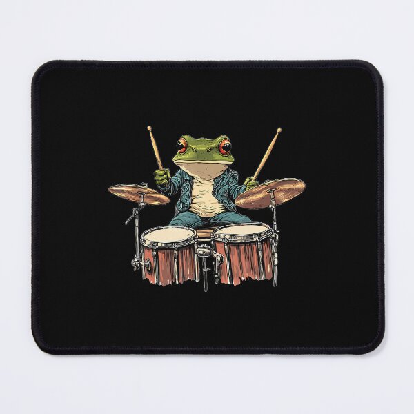 Item preview, Cute Frog Playing Drums Frogs Drummer Music designed and sold by LeanneSandra.