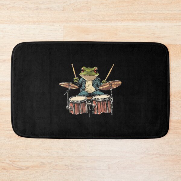Item preview, Cute Frog Playing Drums Frogs Drummer Music designed and sold by LeanneSandra.