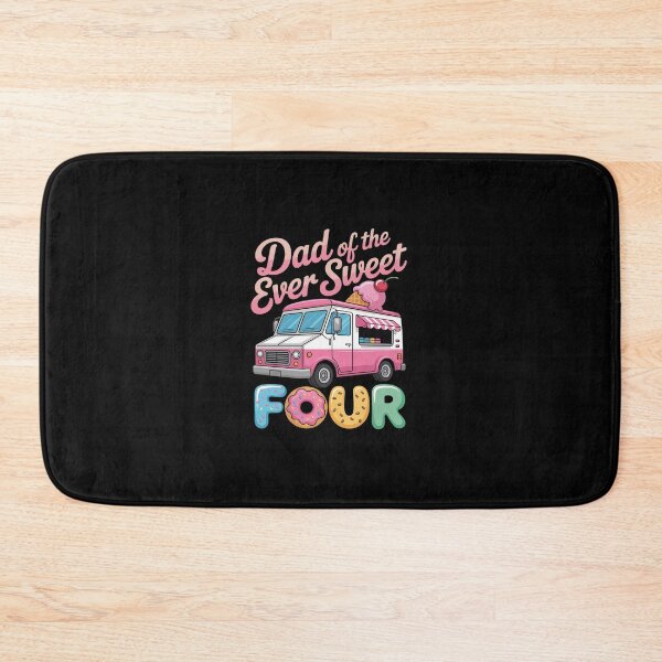 Item preview, Dad of the FOUR ever Sweet Ice-cream Truck 4th Birthday designed and sold by Rrettgison.