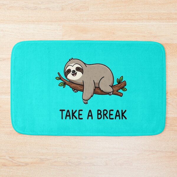 Item preview, Take a Break – Cute Sloth Relaxation Motivational Illustration designed and sold by zohocreations.